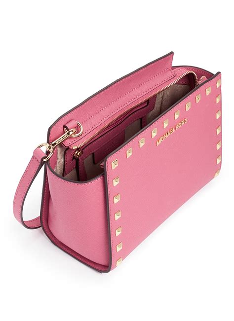 michael kors blush pink selma studded purse|Michael Kors selma studded.